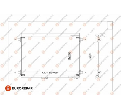 Конденсатор, система кондиціонування повітря E163366 EUROREPAR
