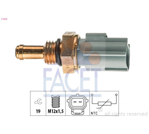 Датчик, температура оливи 7.3234 FACET