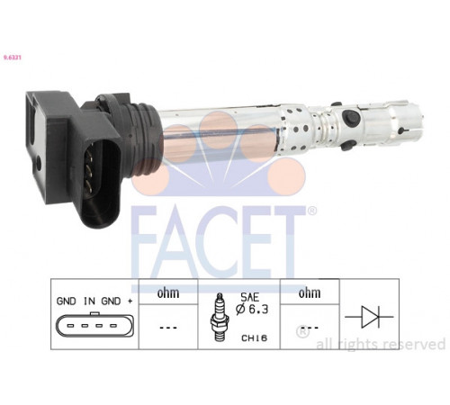 Котушка запалювання 9.6331 FACET