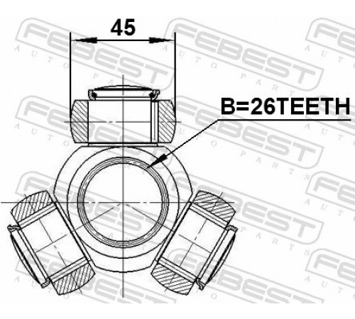 Муфта з шипами, приводний вал 0116-AGV10 FEBEST