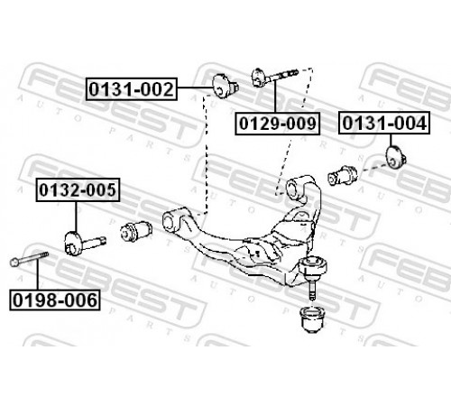 Гвинт для коригування розвалу 0129-009 FEBEST