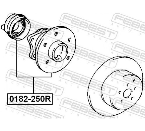 Маточина колеса 0182-250R FEBEST