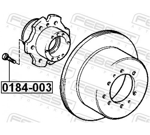 Колісний болт 0184-003 FEBEST