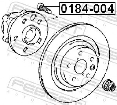 Колісний болт 0184-004 FEBEST