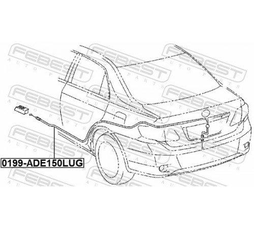 Комплект для ремонту кабелів, замок кришки багажника 0199-ADE150LUG FEBEST