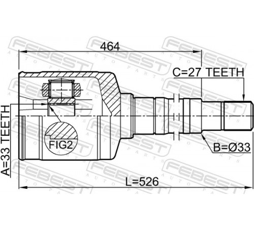 Комплект шарнірів, приводний вал 0211-T31RH FEBEST
