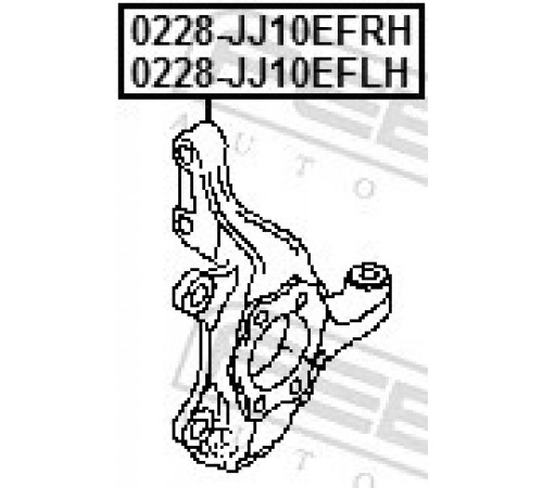 Шийка осі, підвіска коліс 0228-JJ10EFLH FEBEST