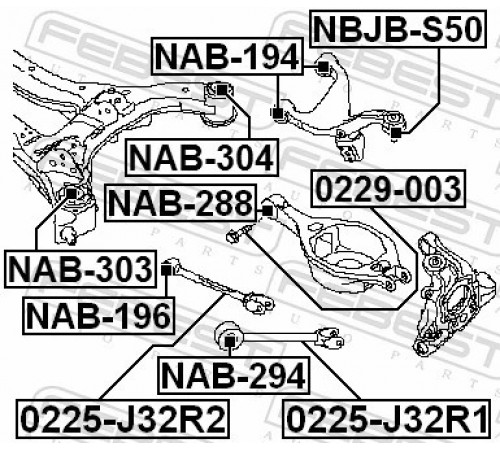 Гвинт для коригування розвалу 0229-003 FEBEST