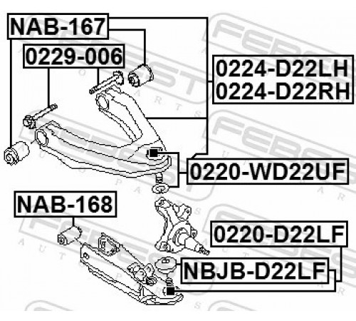 Гвинт для коригування розвалу 0229-006 FEBEST