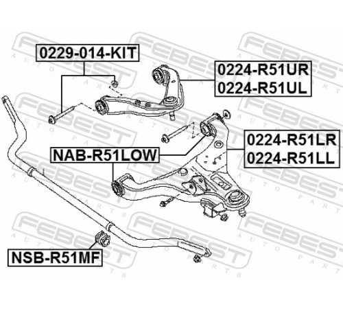 Комплект гвинтів для коригування розвалу 0229-014-KIT FEBEST