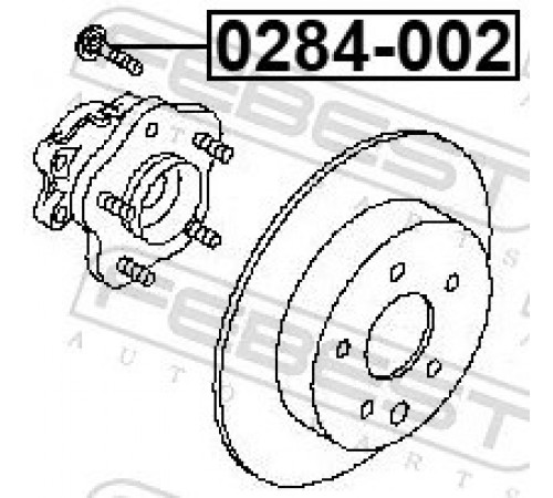 Колісний болт 0284-002 FEBEST