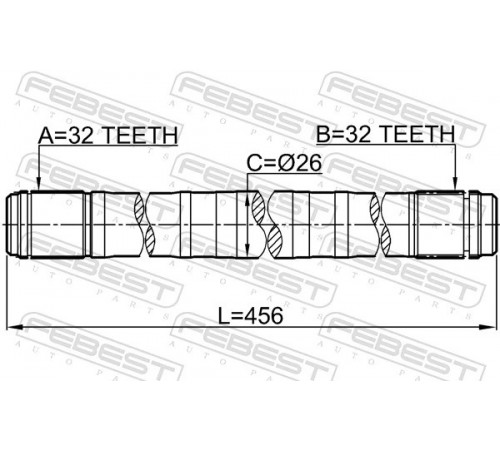 Приводний вал 0312-RD1LH FEBEST