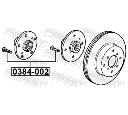 Колісний болт 0384-002 FEBEST