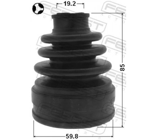 Гофрований кожух, приводний вал 0415-CWRT FEBEST