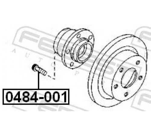 Колісний болт 0484-001 FEBEST