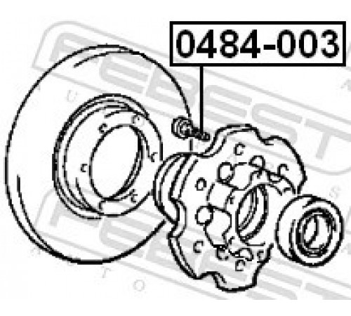 Колісний болт 0484-003 FEBEST