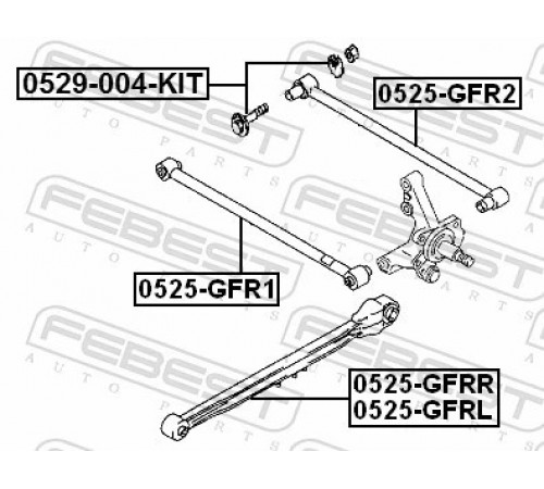 Гвинт для коригування розвалу 0529-004-KIT FEBEST