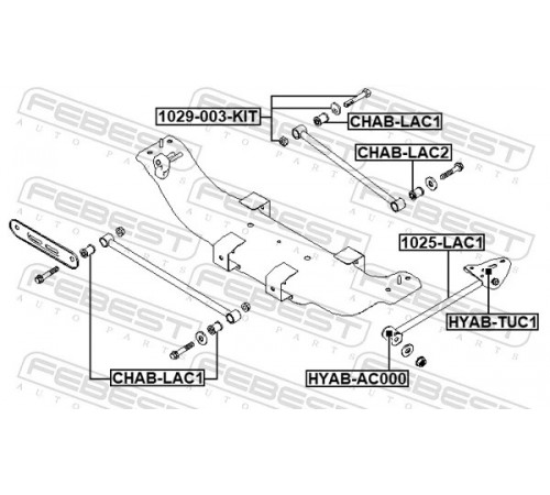 Гвинт для коригування розвалу 1029-003-KIT FEBEST