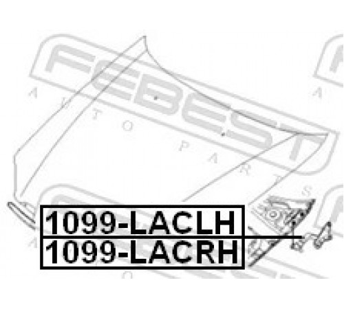 Шарнірне з’єднання, капот 1099-LACRH FEBEST