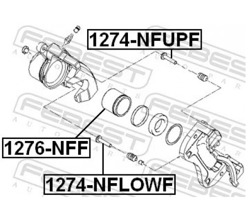 Напрямний палець, гальмівний супорт 1274-NFUPF FEBEST