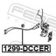 Тросовий привод, механізм розблокування дверей 1299-DCCER FEBEST