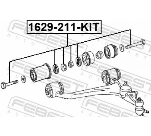 Гвинт для коригування розвалу 1629-211-KIT FEBEST