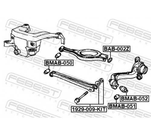 Гвинт для коригування розвалу 1929-009-KIT FEBEST
