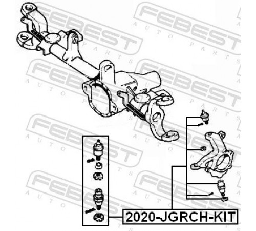 Нижній/верхній кульовий шарнір 2020-JGRCH-KIT FEBEST