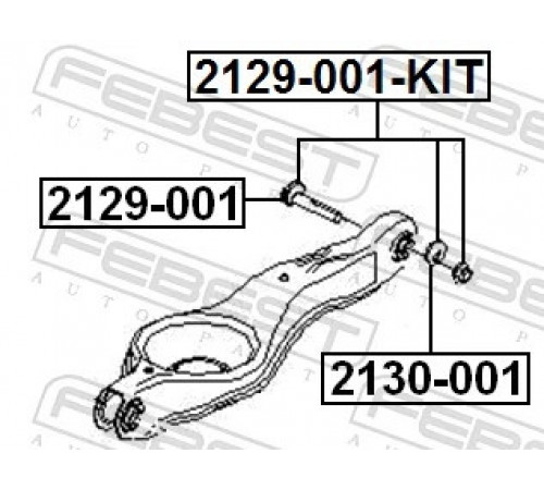 Гвинт для коригування розвалу 2129-001 FEBEST