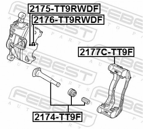Поршень, гальмівний супорт 2176-TT9RWDF FEBEST