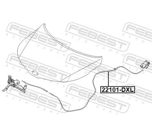 Тяга кришки капота 22101-DXL FEBEST