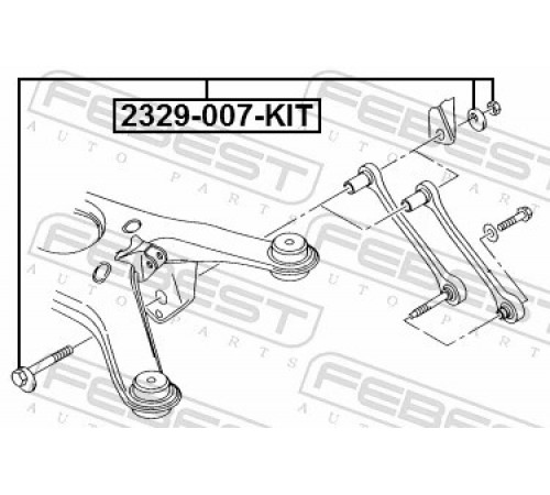 Комплект гвинтів для коригування розвалу 2329-007-KIT FEBEST