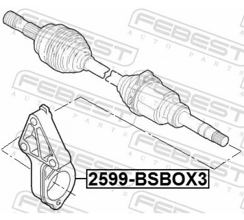 Підкладна пластина, фланець приводного вала 2599-BSBOX3 FEBEST