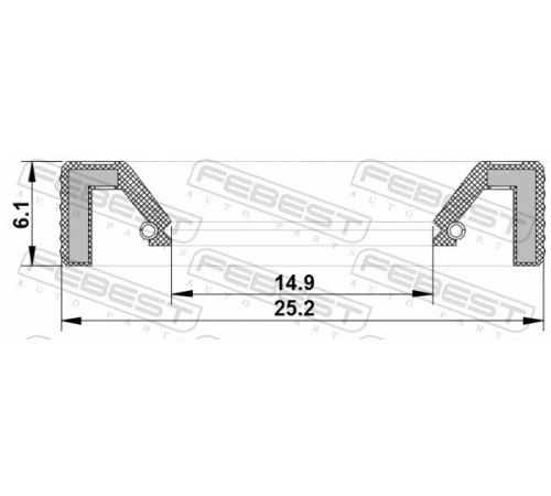 Ущільнення, коробка передач 95KAY-16250609X FEBEST