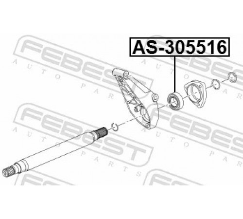 Підшипник, приводний вал AS-305516 FEBEST