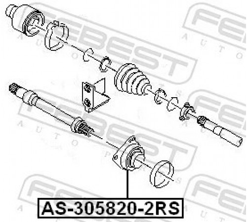Підшипник, приводний вал AS-305820-2RS FEBEST