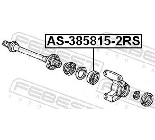 Підшипник, приводний вал AS-385815-2RS FEBEST
