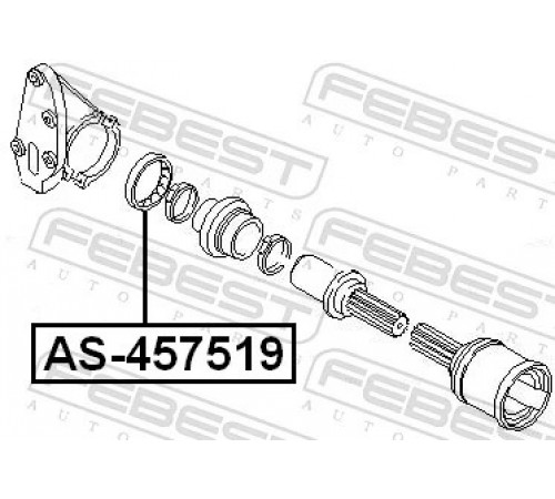 Підшипник, приводний вал AS-457519 FEBEST