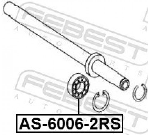 Підшипник, проміжний підшипник карданного вала AS-6006-2RS FEBEST