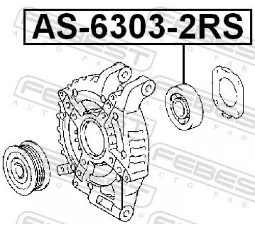 Підшипник AS-6303-2RS FEBEST
