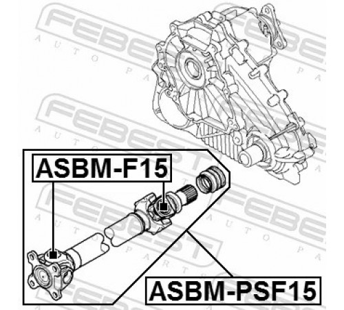 Шарнір, карданний вал ASBM-F15 FEBEST