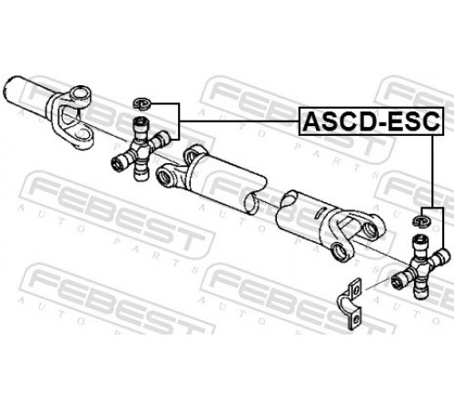 Шарнір, карданний вал ASCD-ESC FEBEST