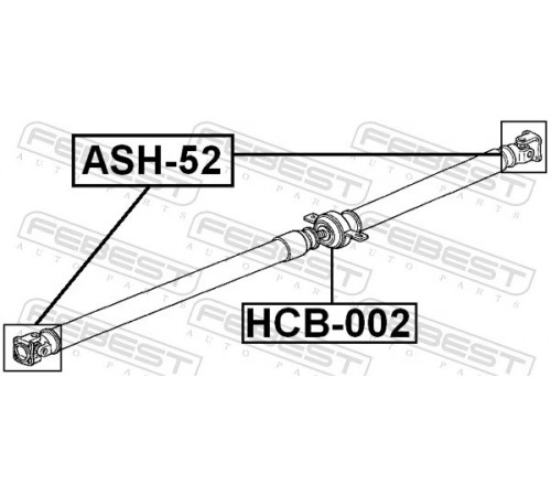 Шарнір, карданний вал ASH-52 FEBEST