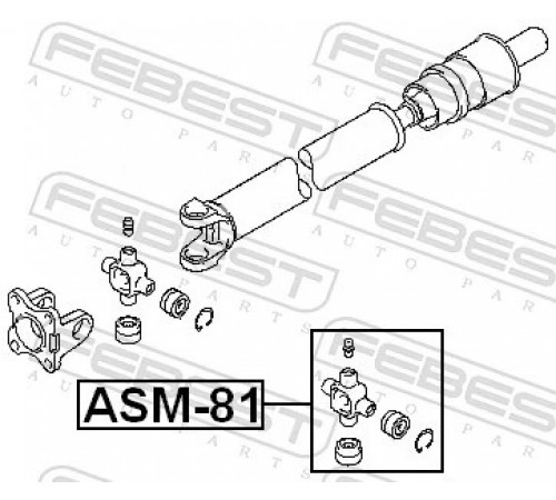 Шарнір, карданний вал ASM-81 FEBEST