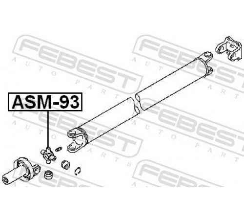 Шарнір, карданний вал ASM-93 FEBEST