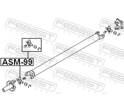 Шарнір, карданний вал ASM-99 FEBEST