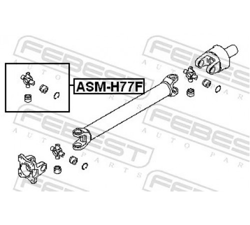 Шарнір, карданний вал ASM-H77F FEBEST