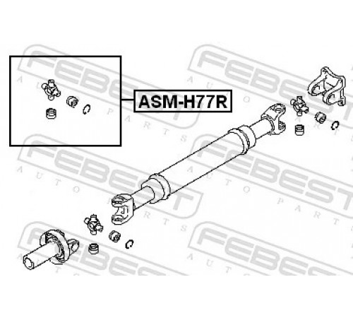 Шарнір, карданний вал ASM-H77R FEBEST