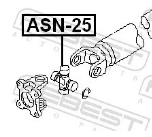 Шарнір, карданний вал ASN-25 FEBEST