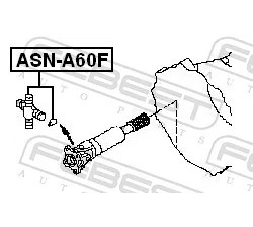 Шарнір, карданний вал ASN-A60F FEBEST